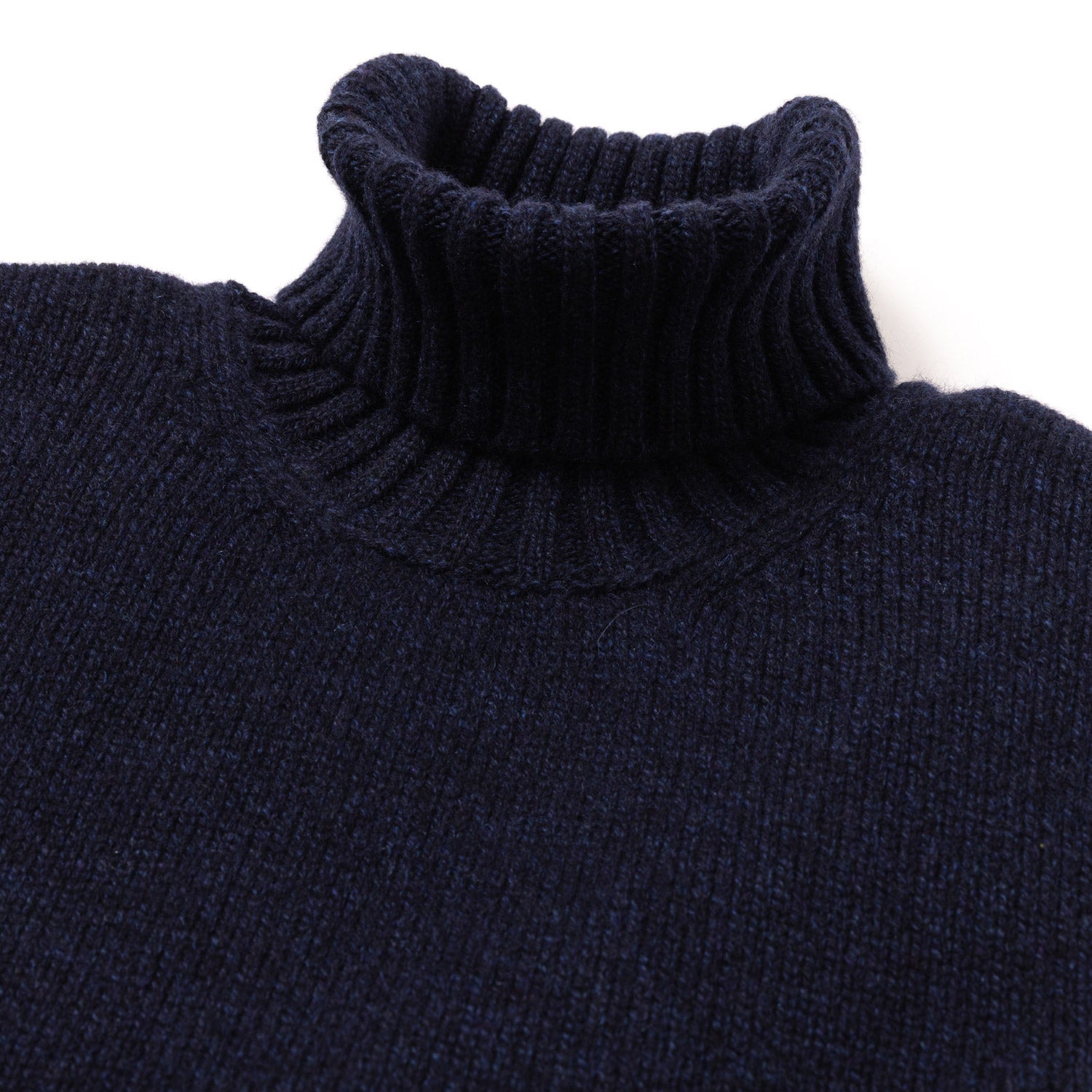 Exclusively for Michael Jondral: Dark Blue Turtleneck Sweater made of Scottish 4-ply Cashmere
